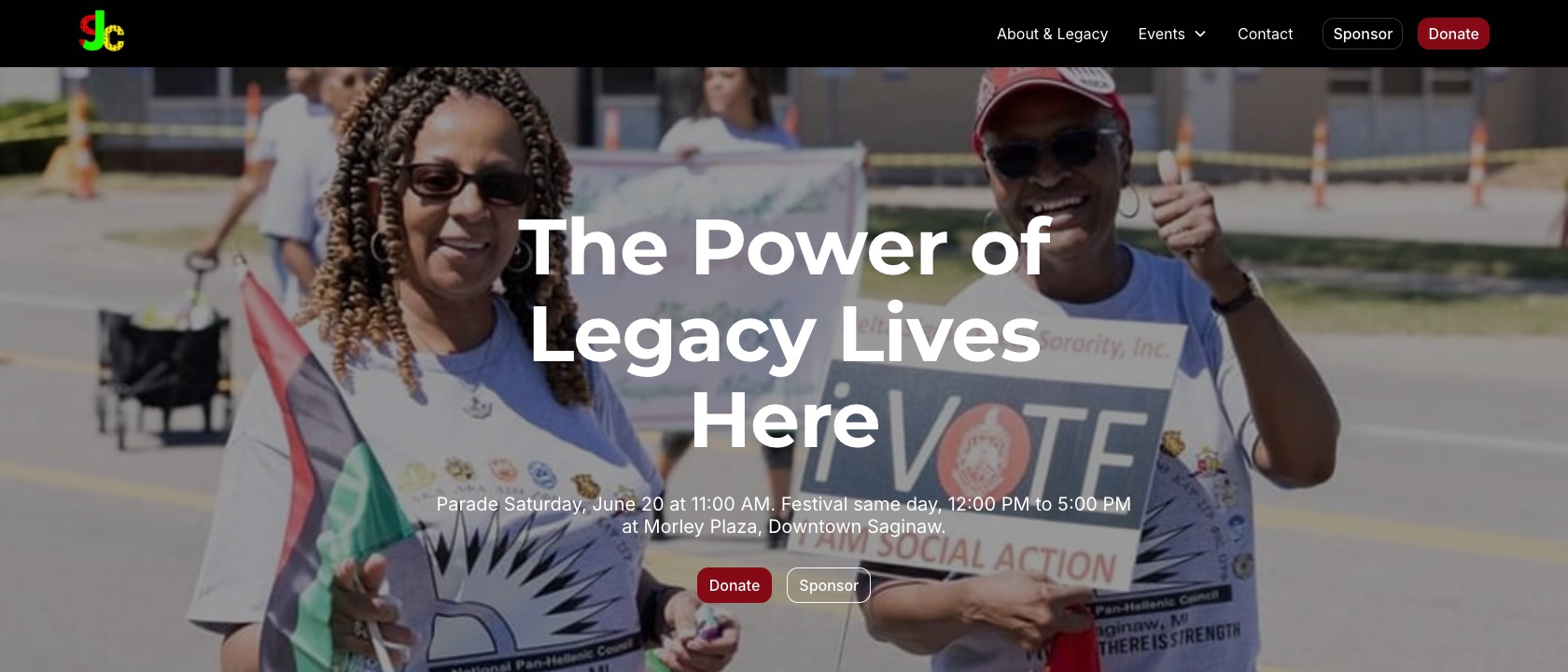 Saginaw Juneteenth brand and website